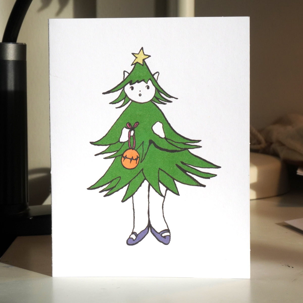 :::☆GREETINGCARD - ::HOLIDAY Card (Tree Girl)