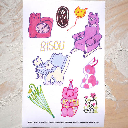 ::☆ Sticker Sheet (Cats as Objects)